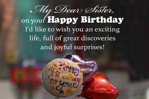 Chúc mừng sinh nhật chị gái bằng tiếng Anh